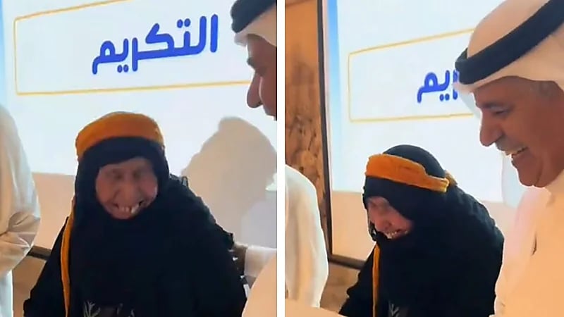 عفوية مسنة أثناء تسلمها شهادة شكر: "وش أسوي فيها".. فيديو