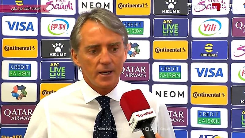 مانشيني: لسنا مرشحين للفوز بكأس آسيا .. فيديو