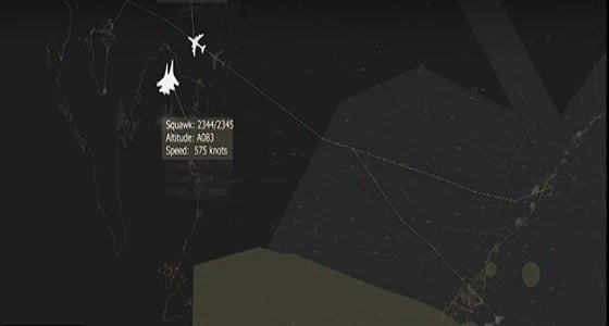 بالفيديو.. الإمارات تعرض مقطع يثبت اعتراض المقاتلات القطرية للطائرتين