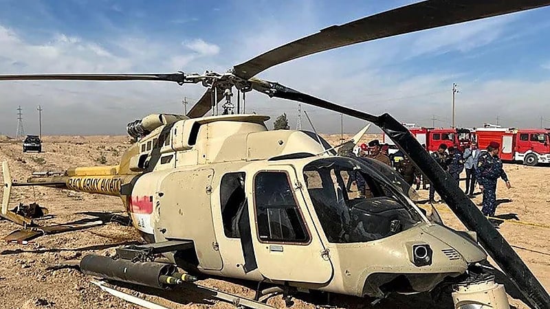 سقوط مروحية عسكرية أثناء طلعة جوية بالعراق