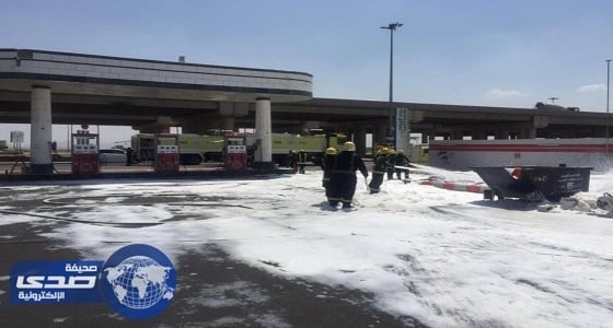 إندلاع حريق داخل ورش بأحد محطات الوقود بالمدنية