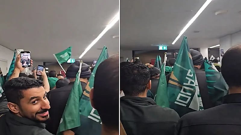 جماهير الأخضر تردد: هاتوا الكوري .. هاتوا الكوري.. فيديو