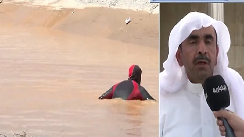 بالفيديو .. كواليس العثور على الطفل الغريق بسيول نجران