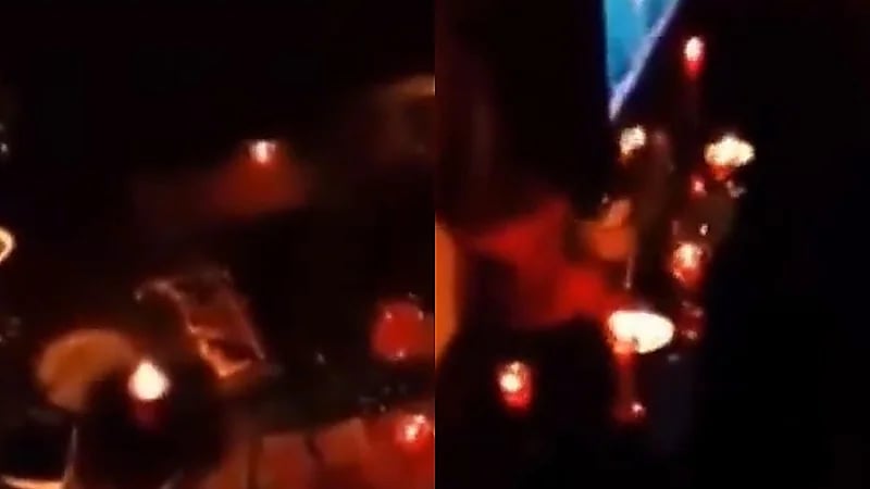 ردة فعل زوج أرادت زوجته مفاجئته بحفلة: وش هالحركات سلط الله عليك .. فيديو