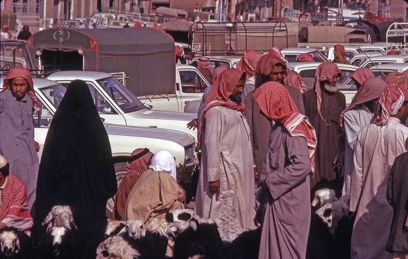سوق الأغنام في بريدة قبل 50 عام