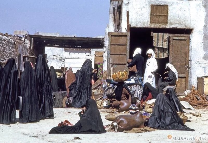 سوق البدو في الهفوف عام 1974