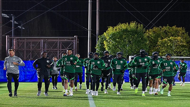 بالصور.. الأخضر يبدأ استعدادته لمواجهة اليابان