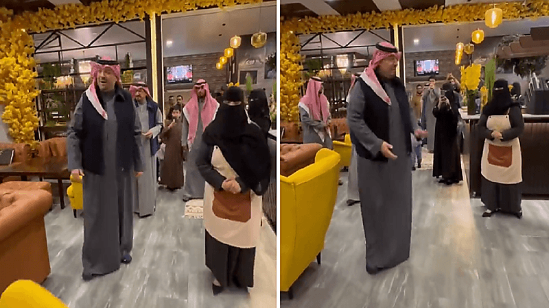 بالفيديو.. تعليق أمير الشمالية عند ملاحظته عدم وجود شاشات المباريات ⁧بأحد مقاهي طريف