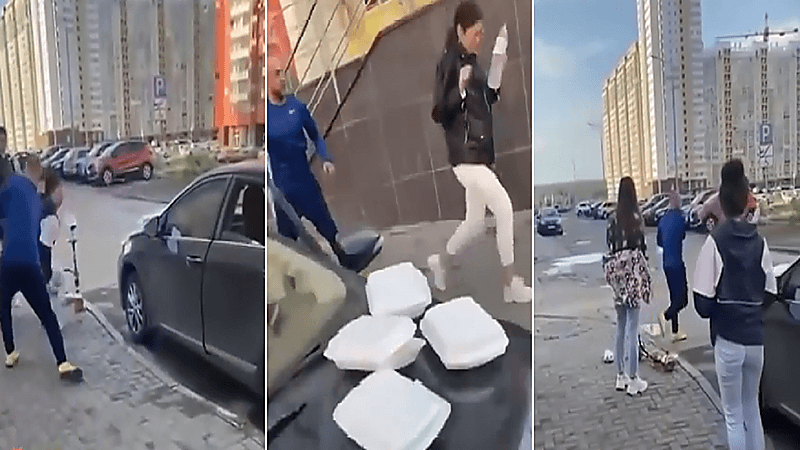 بالفيديو.. شاب يهاجم فتيات ويضربهن لتدخينهن النرجيلة