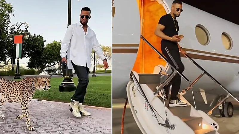 بالفيديو .. محمد رمضان يظهر بصحبة "فهد" ويستعرض طائرته الفاخرة