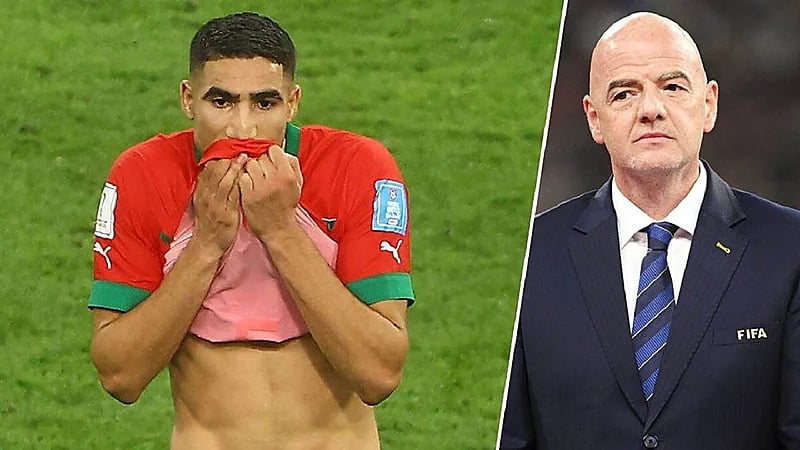 تفاصيل المشادة الكلامية بين حكيمي ورئيس فيفا