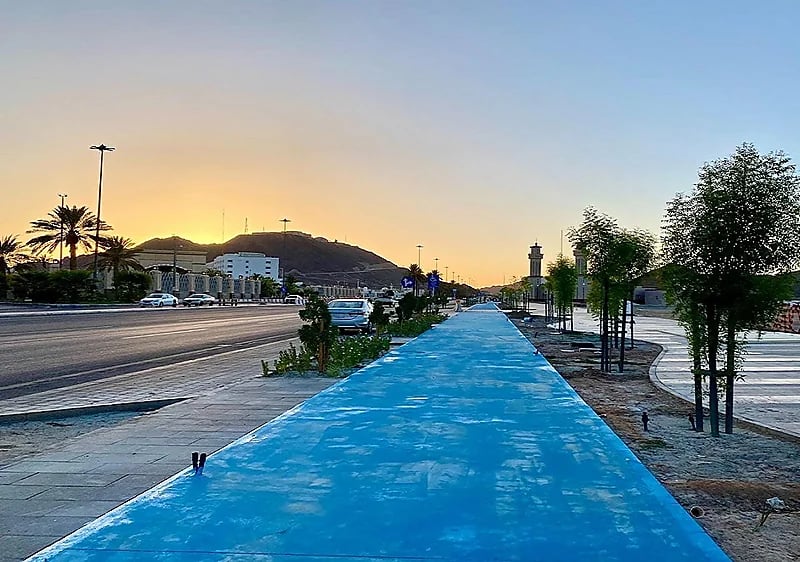 لقطات من تطوير طريق الصحابي خالد بن الوليد في المدينة المنورة