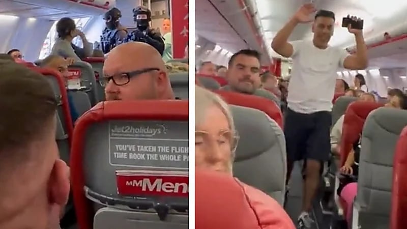 القبض على شخص مازح الركاب بوجود قنبلة على متن طائرة..فيديو