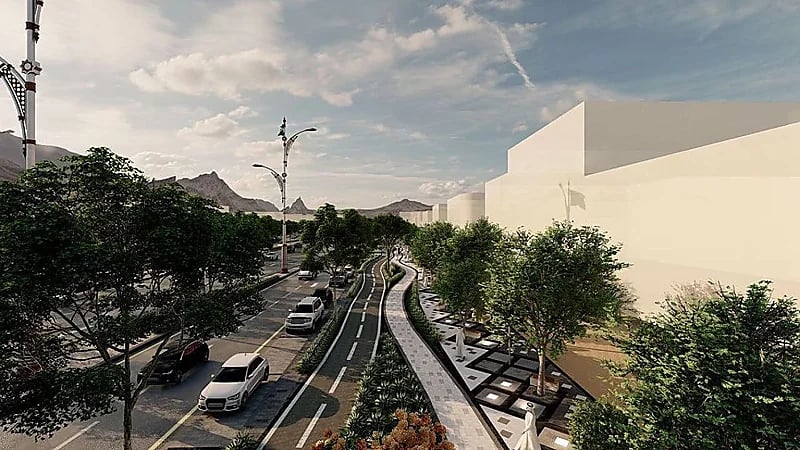 تقدم الأعمال في مشروع تطوير طريق الملك عبدالعزيز..صور