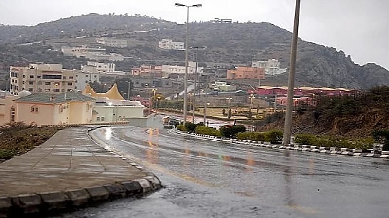 أمطار متفرقة وعواصف رعدية في الباحة... بالفيديو