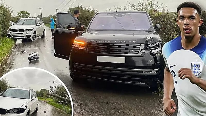 ترينت أرنولد ينجو من حادث مروع بأعجوبة