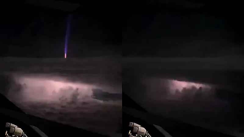 طيار يتمكن من توثيق ظاهرة نادرة  ..  فيديو