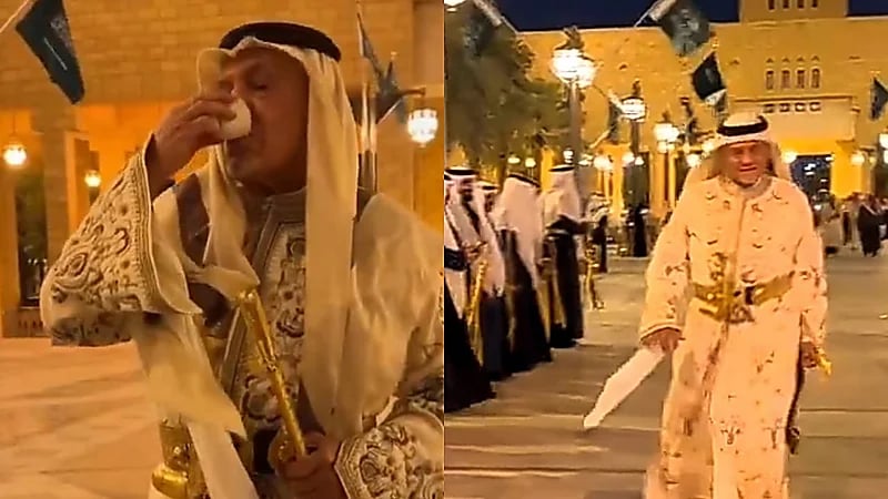 الأمير تركي الفيصل يصل قصر الحكم بالرياض للمشاركة في احتفالات يوم التأسيس  ..  فيديو