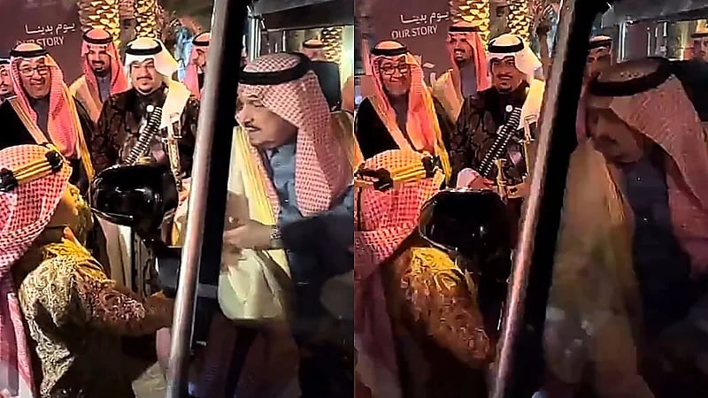 أمير الرياض يمازح أصغر صقار: وين الحباري؟  ..  فيديو