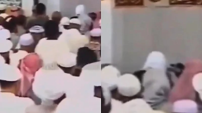 موقف نادر في المسجد النبوي قبل 20 عامًا والشيخ الحذيفي يُنبه المصلين .. فيديو