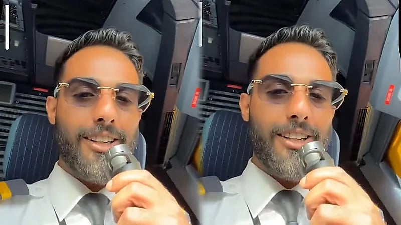 مشهد نادر لطيار يلتقي بوالده في الجو وهما يقودان طائرتين مختلفتين.. فيديو