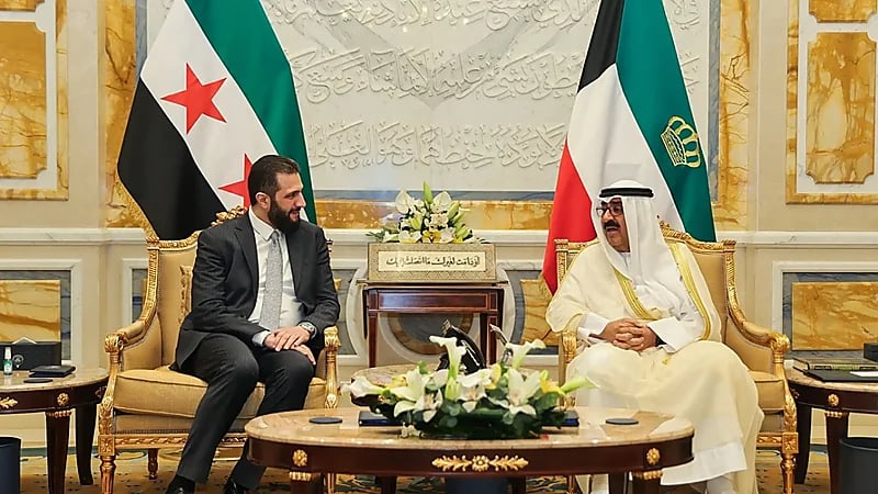 جلسة مباحثات رسمية بين أمير الكويت والرئيس السوري .. فيديو