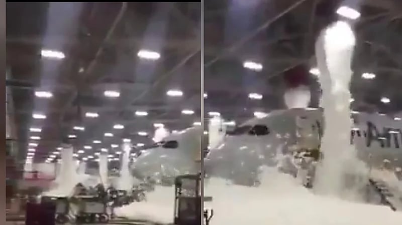 رغوة الحرائق تهدد سلامة الطائرات وتتسبب بخسائر بملايين الدولارات .. فيديو