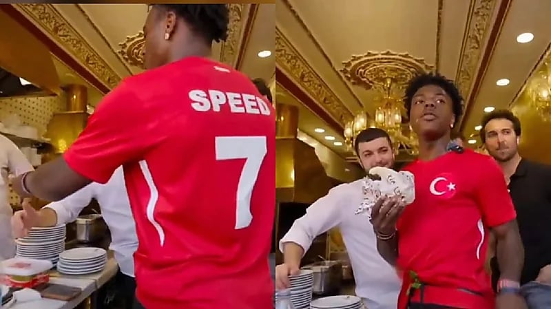 سبيد يثير استغراب صاحب مطعم تركي بدفعه 200 ليرة لوجبة شاورما .. فيديو