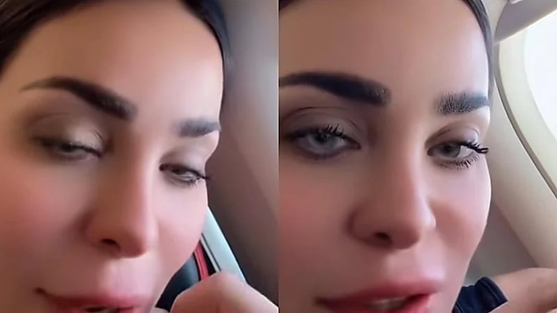 دومينيك حوراني تنهار من الخوف وتوجه وصية مؤثرة أثناء محاولة هبوط فاشلة .. فيديو