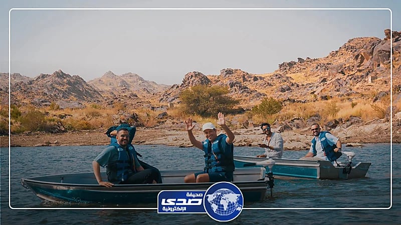 وزير السياحة يقود قارب تجديف بسد ترج في تنومة.. فيديو