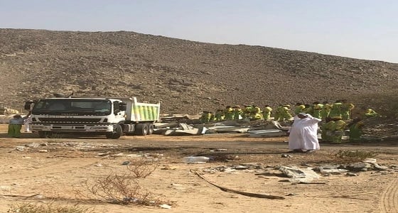 بالصور.. إزالة عدد من الحظائر والشبوك المخالفة على طريق مكة جدة القديم