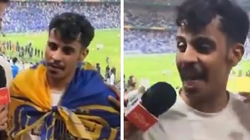 مشجع نصراوي يغير ميوله بعد الخسارة ويشجع الأهلي .. فيديو