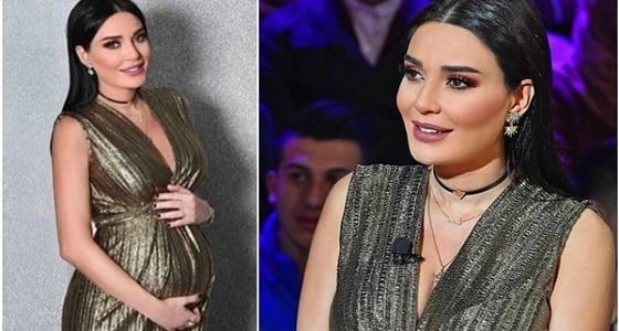 بالصور .. سيرين عبد النور تستعد لسبوع مولودها الثاني " كريستيانو "