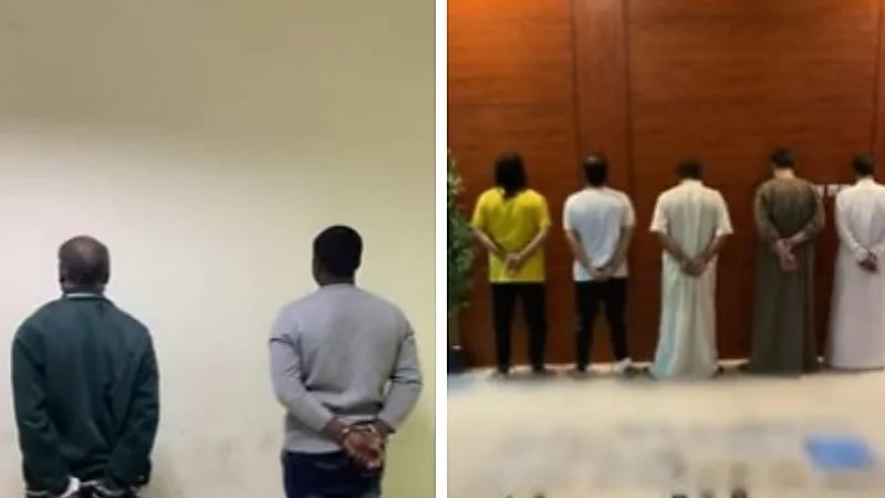 شاهد.. مجرمون يسقطون في قبضة رجال الأمن 