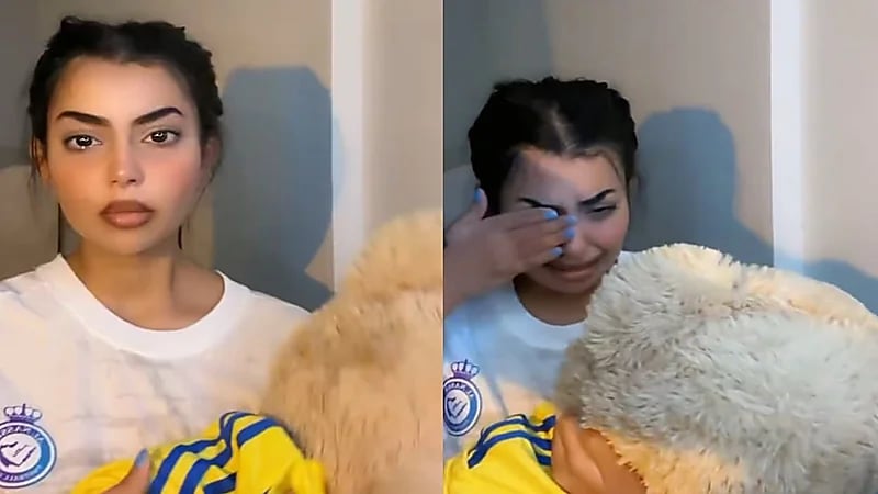 انهيار وبكاء ريما العنزي بعد خسارة النصر.. فيديو