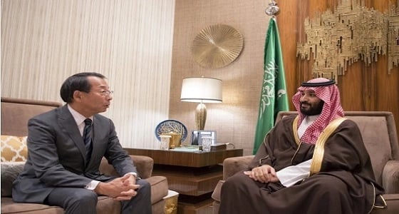 ولي العهد يلتقي سفير اليابان لدى المملكة