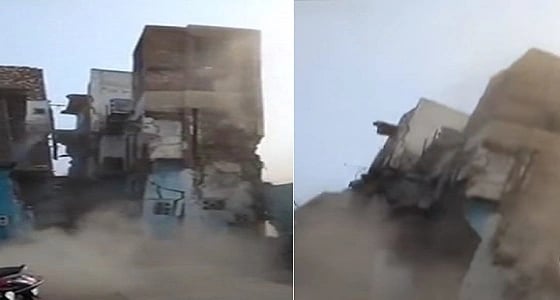 بالفيديو.. انهيار منزل من 3 طوابق بسبب الفئران