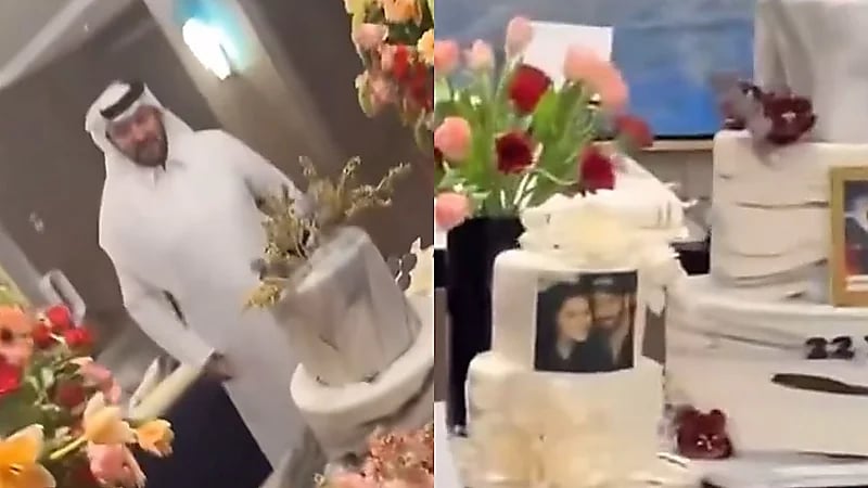 مبارك الهاجري يفاجئ أحلام بعد عودته من الحج بمناسبة ذكرى زفافهم .. فيديو