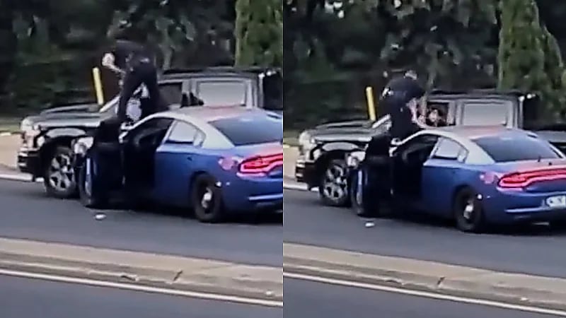 مطاردة هوليودية تنتهي بسقوط السائق في قبضة الشرطة.. فيديو