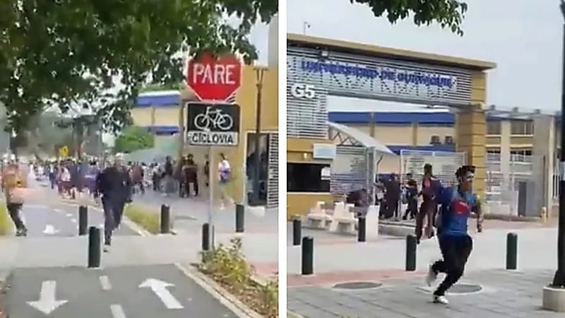 لحظة اقتحام عصابة مسلحة لجامعة بالإكوادور .. فيديو