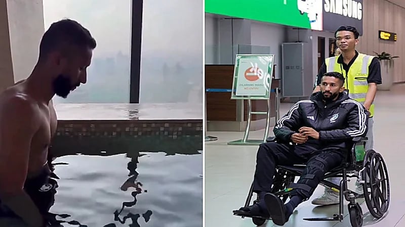 سلمان الفرج يتحدى إصابة الرباط الصليبي بتمارين المسبح .. ما القصة؟