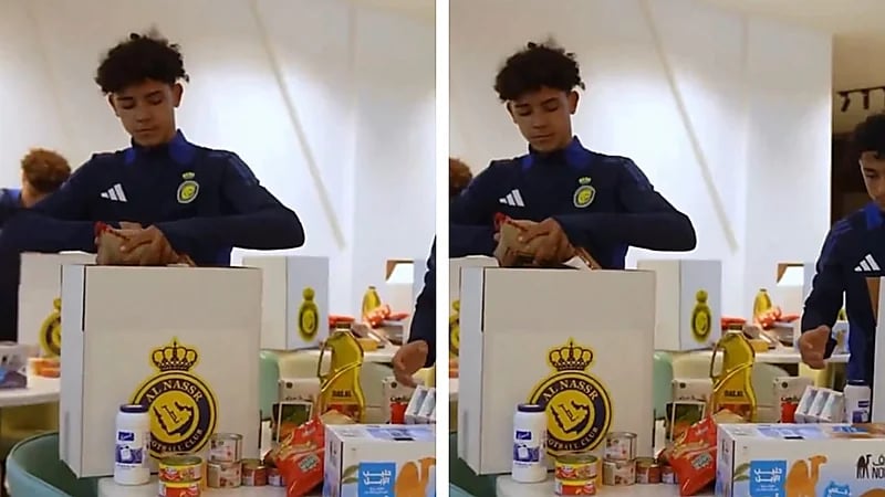 نجل رونالدو يشارك في مبادرة خيرية مع النصر .. فيديو