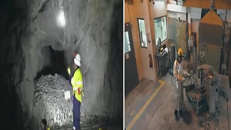 شاهد .. طريقة استخراج سبائك الذهب من باطن الأرض في المدينة المنورة