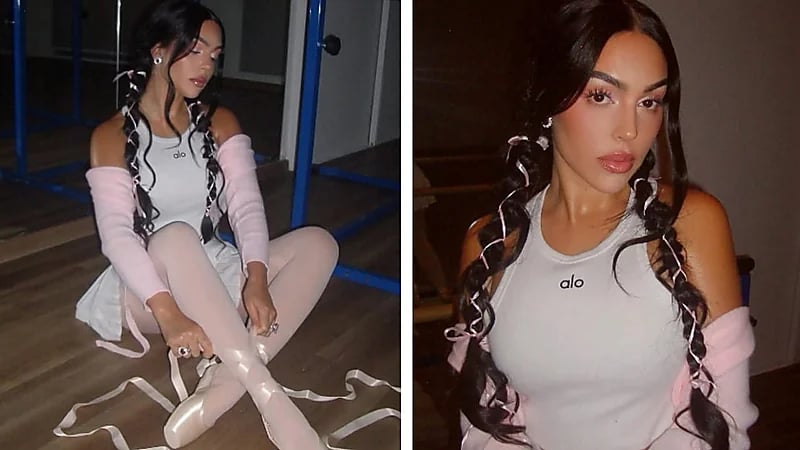 جورجينا تخطف الأضواء بلياقتها أثناء رقص الباليه .. صور