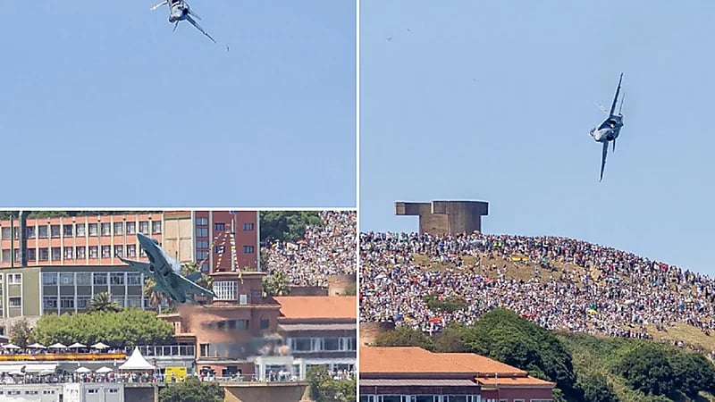 لحظات مفزعة لطائرة كادت أن تصطدم بمصطافين على شاطئ بإسبانيا .. فيديو