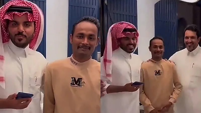 غازي الذيابي يُكافئ سائقه بعد أن سمى مولودته غيداء .. فيديو