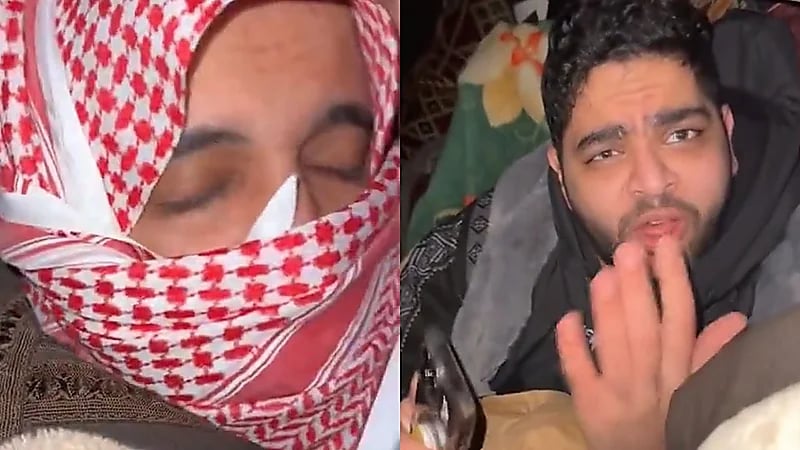 شاب مصري يقوم بتجربة النوم في البر لأول مرة برفقة أصدقائه السعوديين .. فيديو