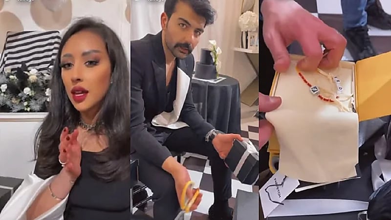 بالفيديو.. فرح الهادي تقدم لزوجها هدايا ثمينة احتفالاً به