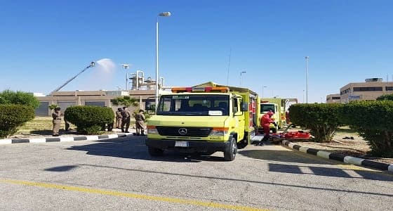 مدني القصيم ينفذ فرضية لتسريب مادة كيميائية