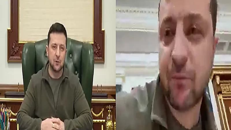 فيديو..رئيس أوكرانيا لبوتين: "أنا في مكتبي..لا أختبئ"